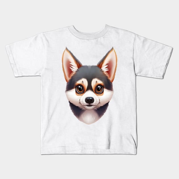 Fur-endly Alaskan Klee Kai Kids T-Shirt by Art By Mojo